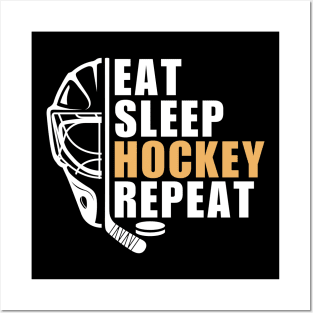 Eat Sleep Hockey Repeat Posters and Art